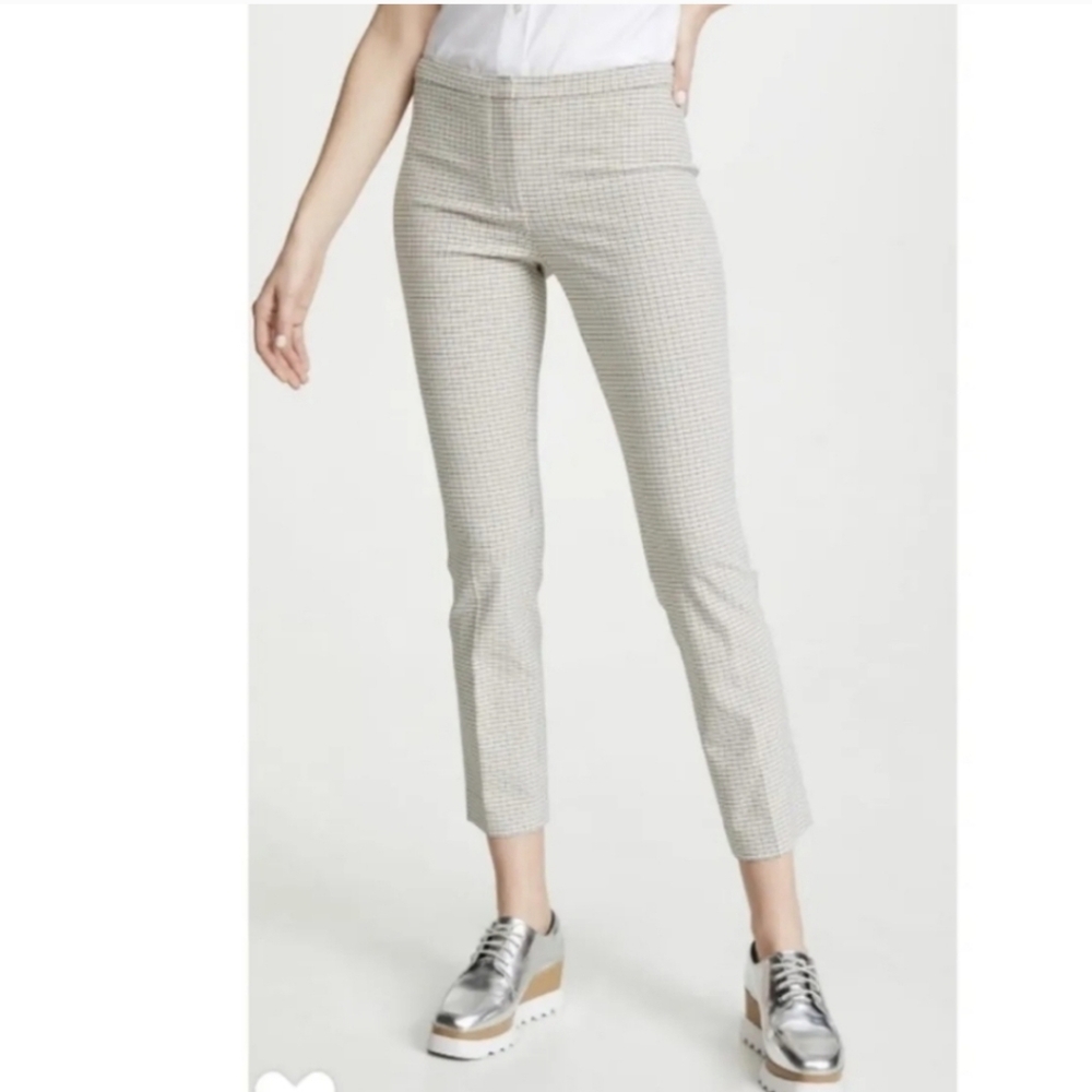 Theory Classic Skinny Pants In Plaid